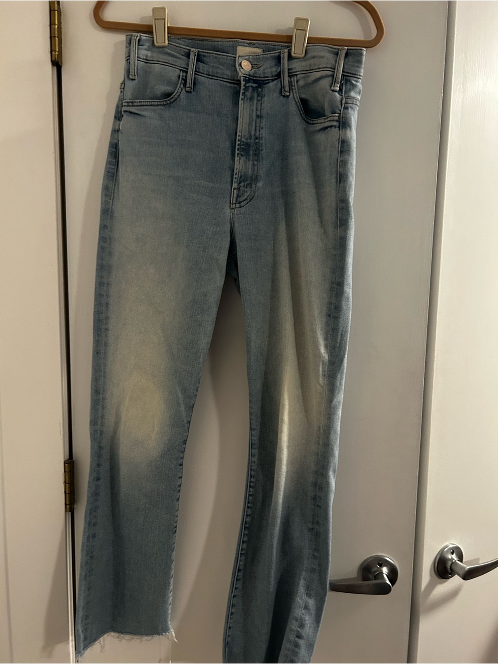 MOTHER Hustler Ankle Fray Straight Jeans